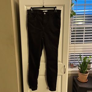 Dark grey high waisted skinny LOFT corduroy pants. Size 28/6